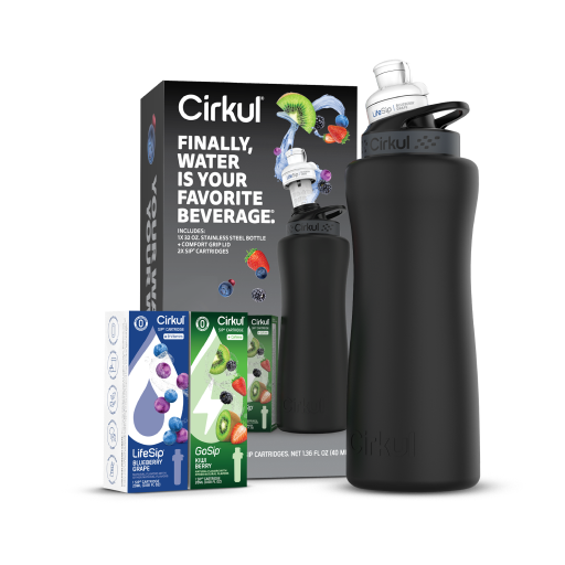 32oz. Matte Black Stainless Steel Bottle Starter Kit K7